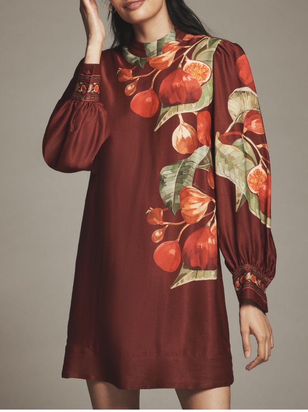 NWOT FARM Rio x Anthropologie Fig Print Mini Dress